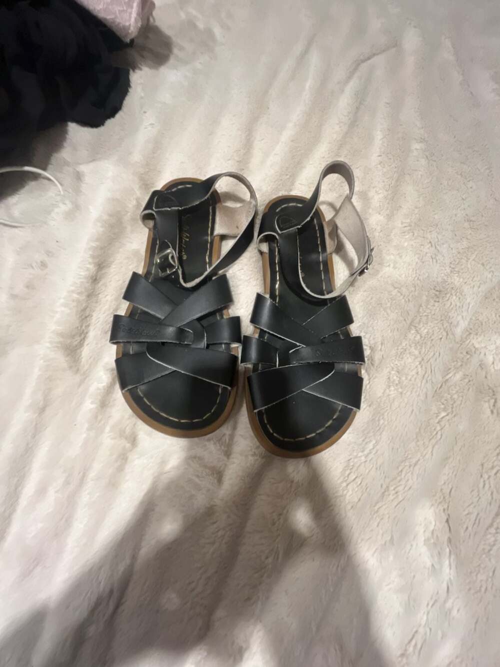 Salt Water Sandals Original Size 7 Black Leather Sandals